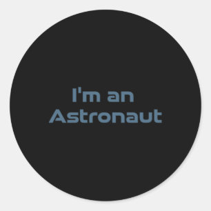 Surfer-Astronaut Retro-Weltraumwelle Lustig Kosmis Runder Aufkleber