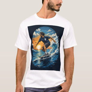 Surfer auf den Wellen T-Shirt