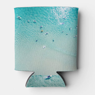 Surfer aus der Luft, klare Ozeane. Dosenkühler