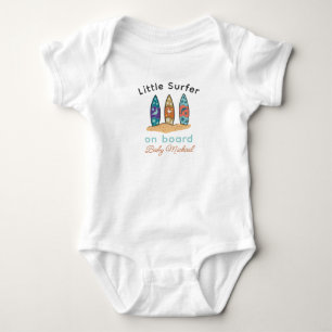 Surfer-Baby-Party Little Surfer an Bord Baby Strampler