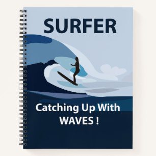 Surfer Beach Surfen Notizbuch