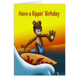 Surfer Bear Geburtstag