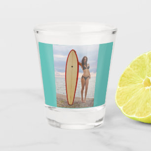 SURFER BIKINI GIRL SHOT GLASS GLASSEN SCHNAPSGLAS