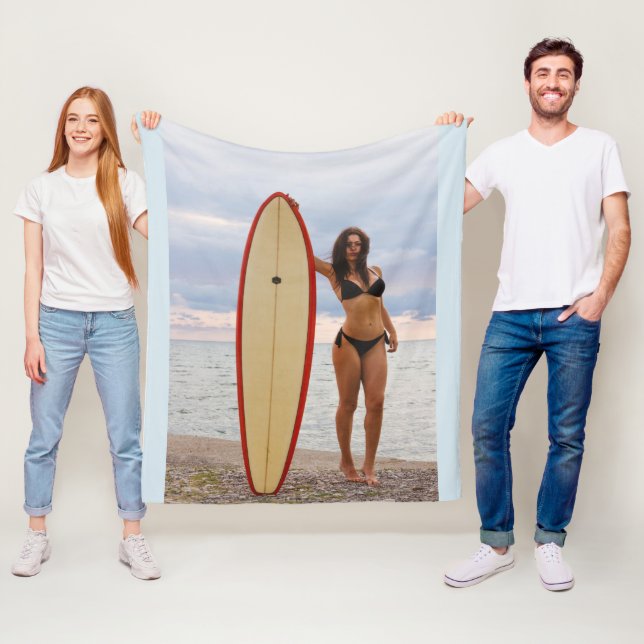 SURFER BIKINI MIRL BLANKET FLEECEDECKE (Beispiel)