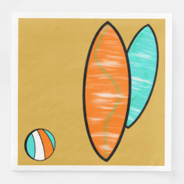 Surfer Birthday Paper Dinner Napkins #2 Serviette