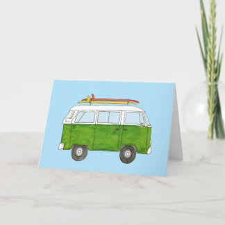 Surfer Campervan Karte