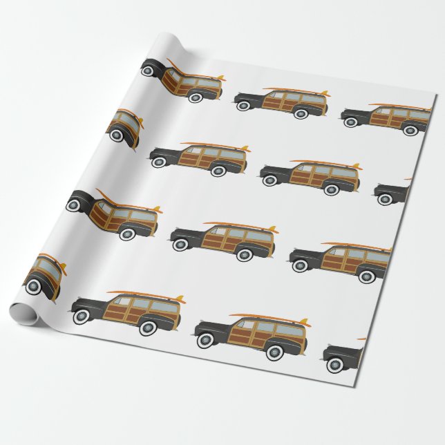 Surfer Car Geschenkpapier (Ungerollt)
