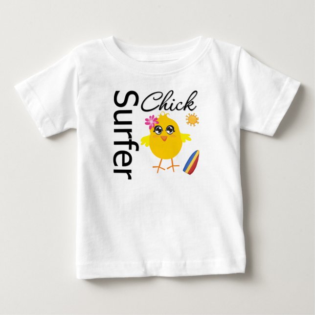 Surfer Chick Baby T-shirt (Vorderseite)