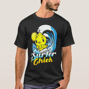 Surfer-Chick-Huhn-Henne-Welle-Surfer-Strand-Surfen T-Shirt