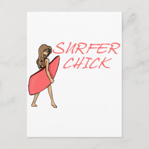 Surfer Chick Postkarte