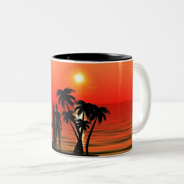 Surfer Coffee Tasse (VorderseiteRechts)