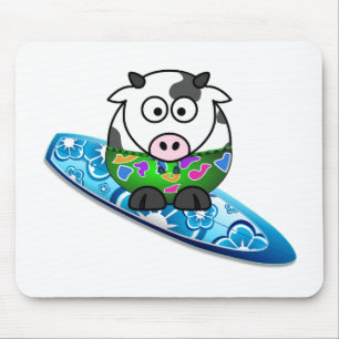 Surfer Cow Mousepad