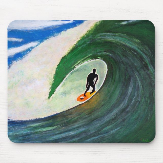 Surfer, der die Rohrwelle in Hawaii Mousepad surft (Vorne)