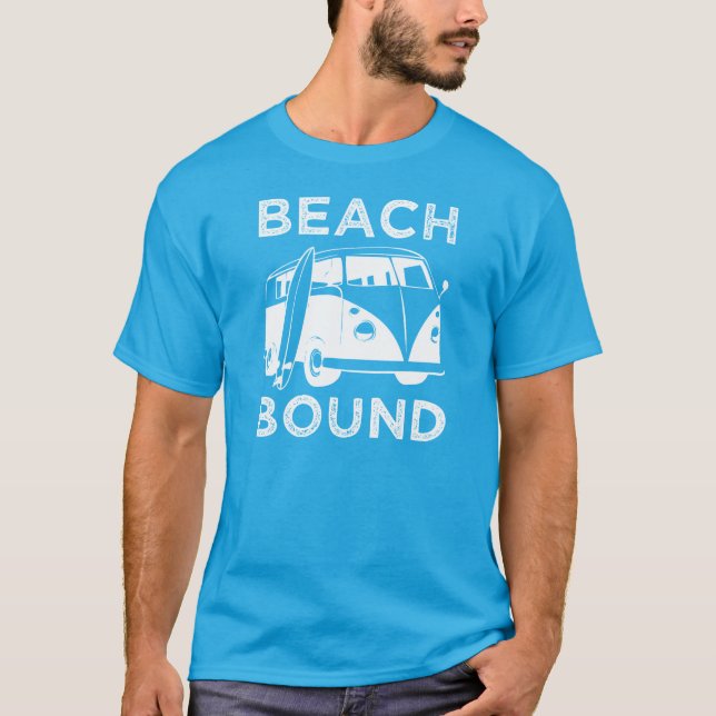 Surfer der Strand-verklemmten lustigen Männer das T-Shirt (Vorderseite)