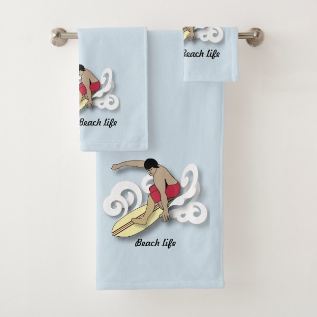 Surfer Design Badhandtuch Set (Insitu)