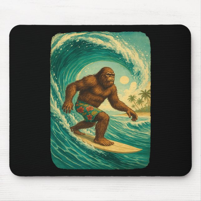 Surfer-Design Männer Hawaii Surfer Typ Jungen Surf Mousepad (Vorne)