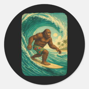 Surfer-Design Männer Hawaii Surfer Typ Jungen Surf Runder Aufkleber