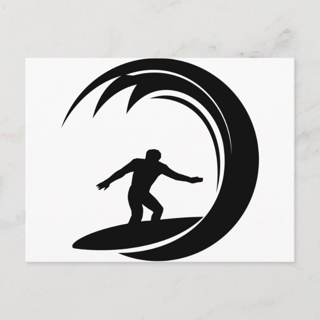 Surfer Design Postkarte (Vorderseite)