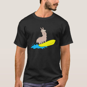 Surfer-Design Surfen Lama T-Shirt