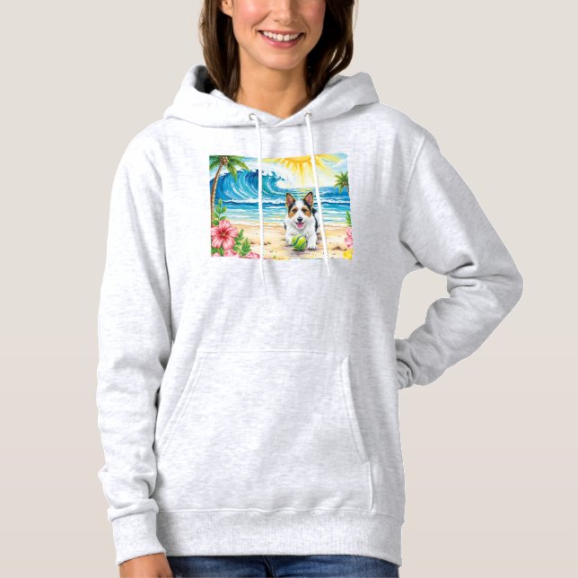 Surfer Dog Sweatshirt: Fun in the sun Hoodie (Vorderseite)