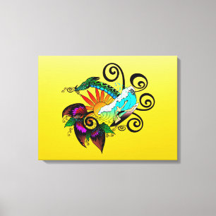 Surfer Dude Cartoon Leinwanddruck