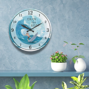 Surfer   Fahren Sie mit der Acrylmauer Große Wanduhr