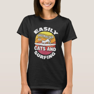 Surfer Frauen Surfen Katzen und Surfen T-Shirt