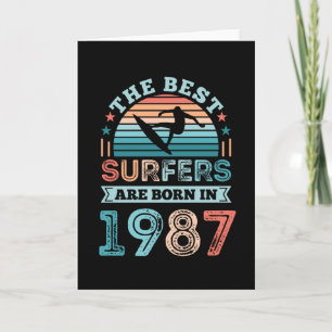 Surfer geboren 1987 40. Geburtstag Surfgeschenk Karte