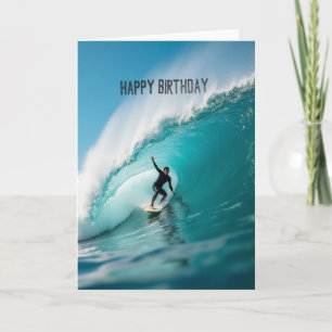 Surfer-Geburtstagskarte Karte