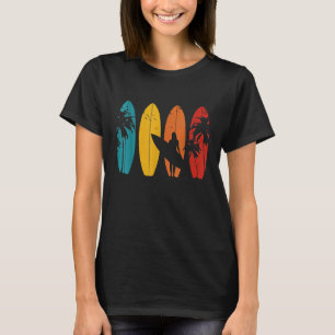 Surfer Geschenk Vintag Surfbrett Strand T-Shirt