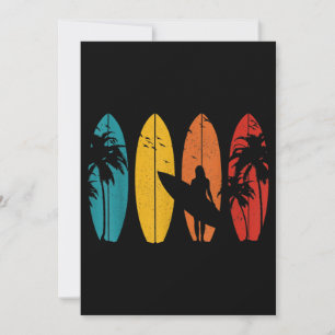 Surfer-Geschenk Vintage-Surfen Surfbrett Strand Einladung