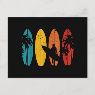 Surfer-Geschenk Vintage-Surfen Surfbrett Strand Feiertagspostkarte