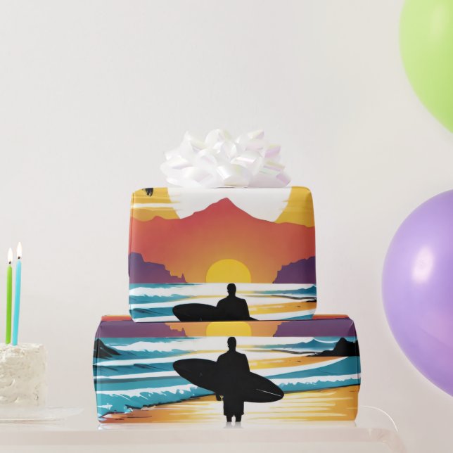 Surfer Geschenkpapier (Partygeschenke)