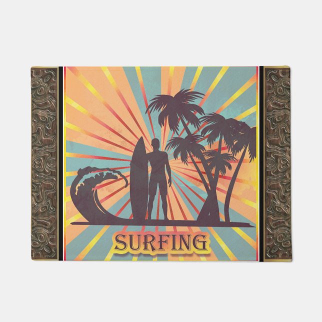 Surfer Girl Door Mat Fußmatte (Vorderseite)