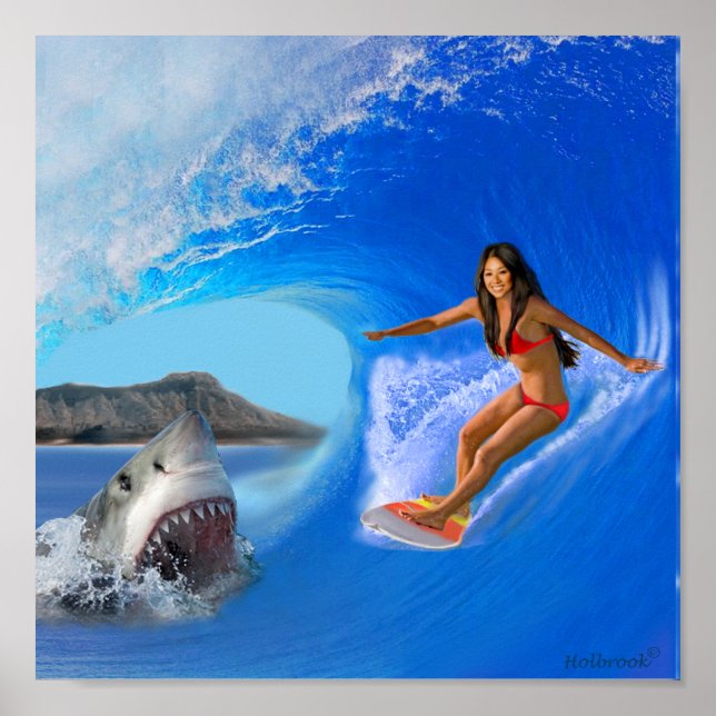 SURFER GIRL ESCAPES POSTER (Vorne)