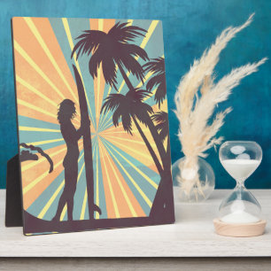 Surfer Girl Fotoplatte