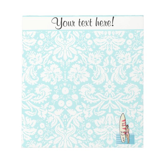 Surfer Girl Notizblock (Vorderseite)