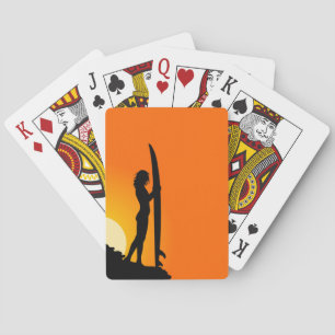 Surfer Girl Playing Cards Spielkarten