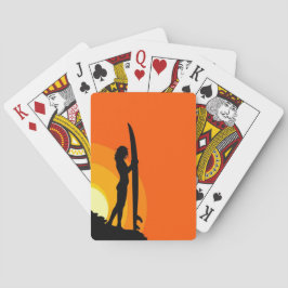 Surfer Girl Playing Cards Spielkarten