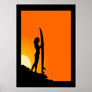 Surfer Girl Poster