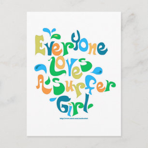 Surfer Girl Postkarte