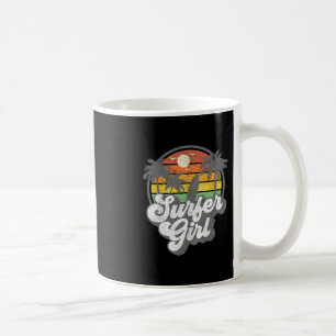 Surfer Girl Strand Retro 70er Vintage Surfen Urlau Kaffeetasse