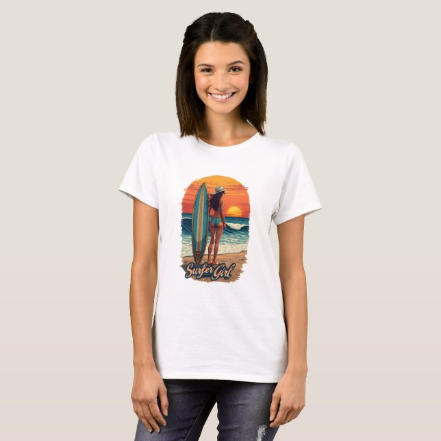 Surfer Girl T-Shirt (Vorne ganz)