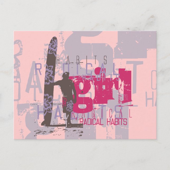 Surfer Girl Tshirts und Geschenke Postkarte (Vorderseite)