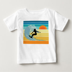 Surfer Girl Vintag Sunset Baby T-shirt