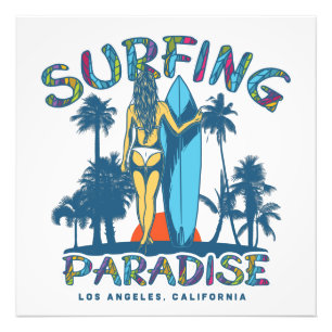 Surfer Girl Vintage Kalifornien Foto