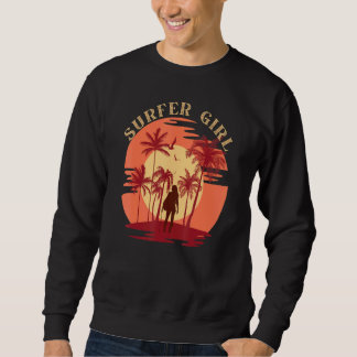 Surfer Girl Vintage Surfer Für Männer Frauen Sweatshirt