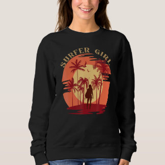 Surfer Girl Vintage Surfer Für Männer Frauen Sweatshirt