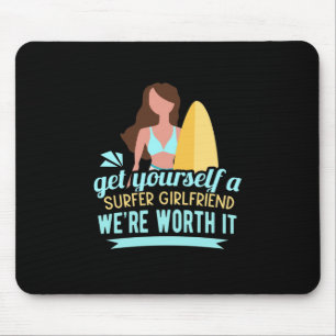 Surfer Girlfriend Mousepad