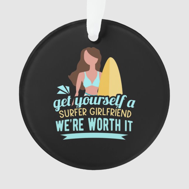 Surfer Girlfriend Ornament (Vorderseite)